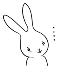 cute white rabbit sticker #2610979