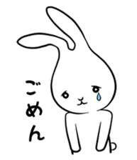 cute white rabbit sticker #2610982