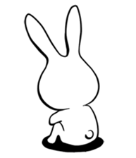 cute white rabbit sticker #2610984