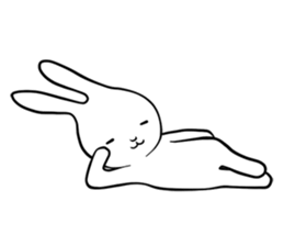 cute white rabbit sticker #2610985