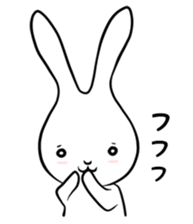 cute white rabbit sticker #2610986