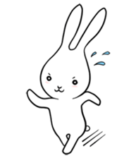 cute white rabbit sticker #2610987