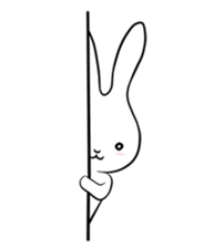 cute white rabbit sticker #2610989