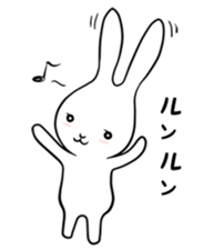cute white rabbit sticker #2610990