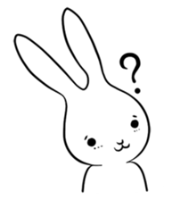 cute white rabbit sticker #2610991