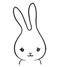 cute white rabbit sticker #2610993