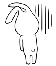 cute white rabbit sticker #2610995