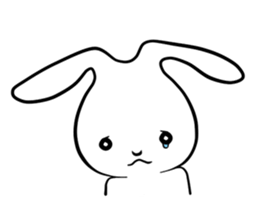 cute white rabbit sticker #2610998