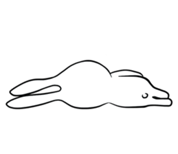 cute white rabbit sticker #2611000