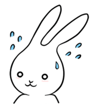cute white rabbit sticker #2611001