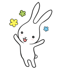 cute white rabbit sticker #2611002