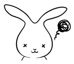 cute white rabbit sticker #2611003