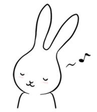 cute white rabbit sticker #2611004