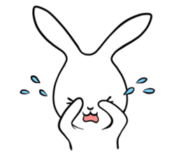 cute white rabbit sticker #2611005