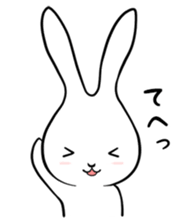 cute white rabbit sticker #2611006