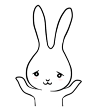 cute white rabbit sticker #2611007