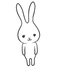 cute white rabbit sticker #2611008