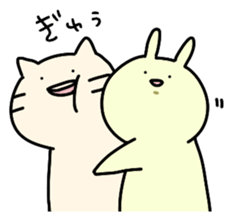 Day-to-day of rabbit and cat sticker #2611482