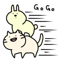 Day-to-day of rabbit and cat sticker #2611483
