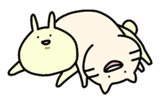 Day-to-day of rabbit and cat sticker #2611486