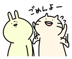 Day-to-day of rabbit and cat sticker #2611487