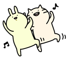 Day-to-day of rabbit and cat sticker #2611488