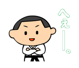 Boy of suit for judo practice sticker #2611850