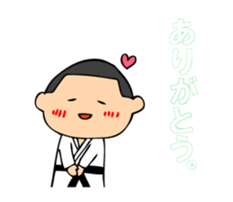 Boy of suit for judo practice sticker #2611877