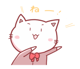 Cat and Bear schoolgirl sticker #2612451