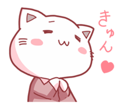 Cat and Bear schoolgirl sticker #2612454