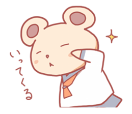 Cat and Bear schoolgirl sticker #2612463