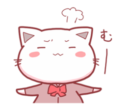 Cat and Bear schoolgirl sticker #2612467