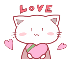 Cat and Bear schoolgirl sticker #2612485