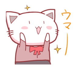 Cat and Bear schoolgirl sticker #2612487