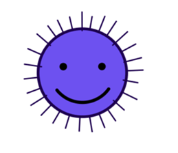 Purple sea urchin sticker #2614215