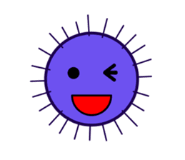 Purple sea urchin sticker #2614217