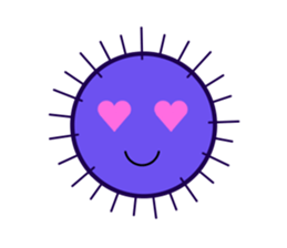 Purple sea urchin sticker #2614218