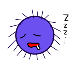 Purple sea urchin sticker #2614220