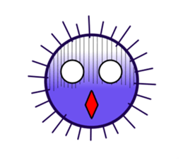 Purple sea urchin sticker #2614221