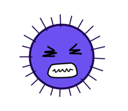 Purple sea urchin sticker #2614222