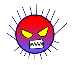 Purple sea urchin sticker #2614223