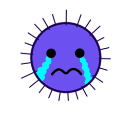 Purple sea urchin sticker #2614225