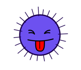 Purple sea urchin sticker #2614226