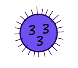 Purple sea urchin sticker #2614227