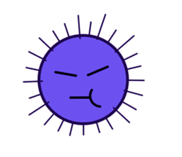 Purple sea urchin sticker #2614228