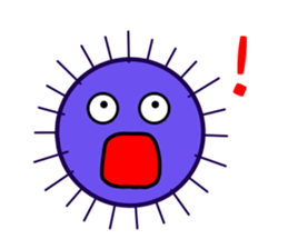 Purple sea urchin sticker #2614230