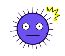 Purple sea urchin sticker #2614233