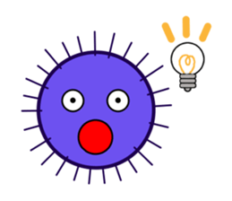 Purple sea urchin sticker #2614234