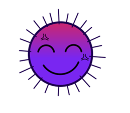 Purple sea urchin sticker #2614236
