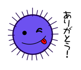 Purple sea urchin sticker #2614239